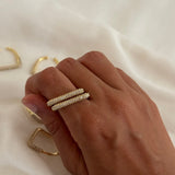 Sleek Studded Cube Ring