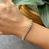 Oval Iced Out Tennis Bracelet