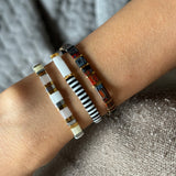 Set of 3 - Ice & Noir Tila Bracelets