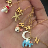 The Dainty Edit - Initial Necklace with Charm