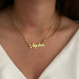 Signature Name necklace with stud