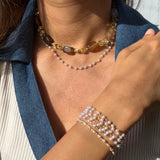 Three way Pearl & Beaded Magnetic necklace/bracelet