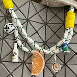 White/Green/Yellow Bag Charm