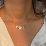 You & I Pearl Heart Necklace (Bestseller)