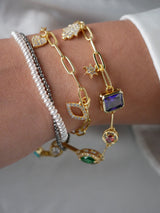 Moonlight Wrap Bracelet with Pyrite Stones