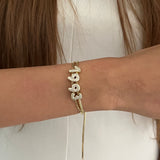 Mini Bubble Initial Name Bracelet (Bestseller)