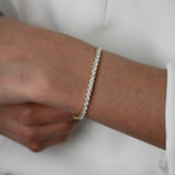 Stretch Sparkle Tennis Bracelet - Gold