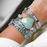 Seafoam Soul Stone Wrap Bracelet