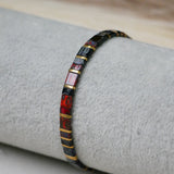 Black Cherry Tila Bracelet