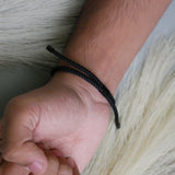 Obsidian Minimalist Cord Bracelet