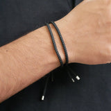 Obsidian Minimalist Cord Bracelet
