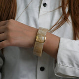 Chunky Acrylic Resin Stretch Cuff Bracelet