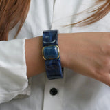 Chunky Acrylic Resin Stretch Cuff Bracelet