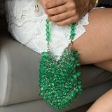 Fresh Emerald Crystal On Cue Bag