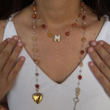 Honeyed Hearts Initial Lariat