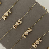 Mini Bubble Initials Love Necklace