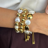 Golden Pearl Harmony Bracelet