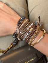 Champagne Beaded Wrap Bracelet (Bestseller)