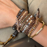 Champagne Beaded Wrap Bracelet (Bestseller)