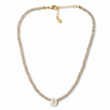 Sparkle Beaded Initial Necklace