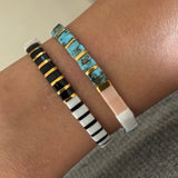 Set of 2 - Ocean Strips Tila Bracelets