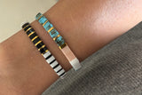 Set of 2 - Ocean Strips Tila Bracelets