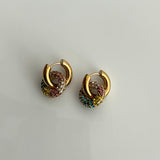 Rainbow Huggie Hoops