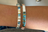 Set of 2 - Summer Lagoon Tila Bracelets