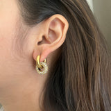 Studded Huggie Hoops