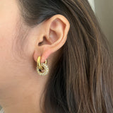 Studded Huggie Hoops