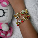 Kids Gold Pop Five Charm Bracelet