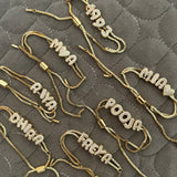 Mini Bubble Initial Name Bracelet (Bestseller)