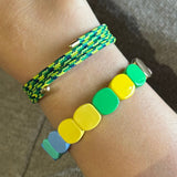 Set of 2 - Lemon Lime Glow Stack - Halo and Candy Bracelet