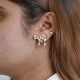 Iris Mixed-Cut Cluster Studs