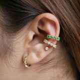 Emerald & Diamond Eternity Ear Cuff