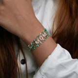 Mom & Mama Jade Green Magnetic Bracelet