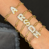 Bubble Initial Link Bracelet
