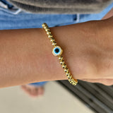 Gold Pop Evil Eye Bracelet