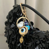 Pearl & Evil Eye Bag Charm