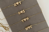 Mini Bubble Initials Love Necklace
