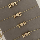 Mini Bubble Initials Love Necklace