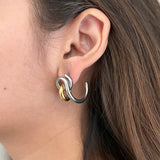 Two Toned Spiral Hoops