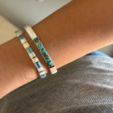 Set of 2 - Summer Lagoon Tila Bracelets