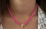 Barbie Pink Necklace with Initial (Newly Launched)