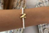 Pearl Bracelet with Initial