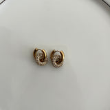 Studded Huggie Hoops