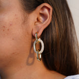 Studded Link Chain Earrings