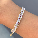 Paperclip Baguette Tennis Bracelet