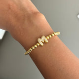 Gold Pop Initial Bracelet (Bestseller)