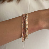 Set of 5 - Twilight Peach Confetti Bracelets